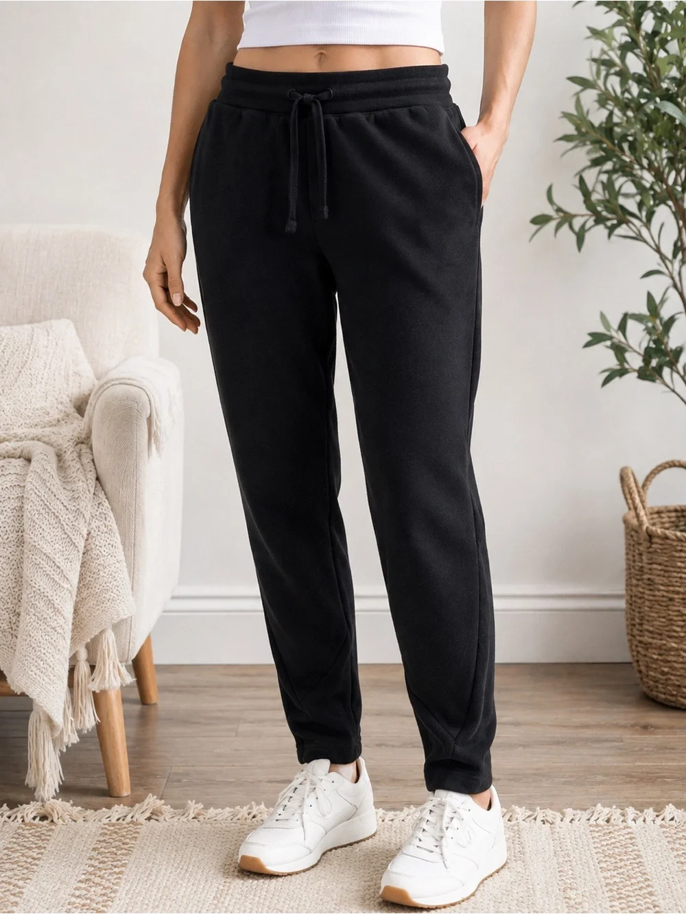 Alo Yoga Urban Moto Joggers Womens S Black Ribbed Knee Zip Pocket Sweatpants